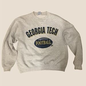 Georgia tech football sweatshirt light gray 
Size- youth xl which is a medium
